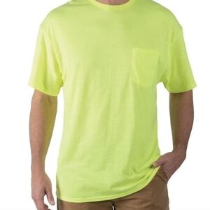 Wall's Men's Bright Yellow Short Sleeve Tee Large 2 Pack